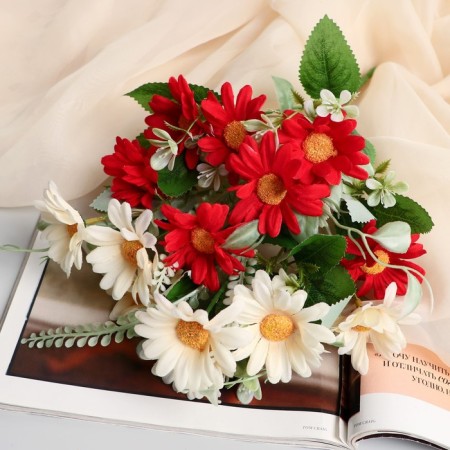 Bouquet "Sunflower mini with greens" 5x26 cm, mix-4
