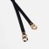 Women's belt, width 1 cm, metal buckle, black color