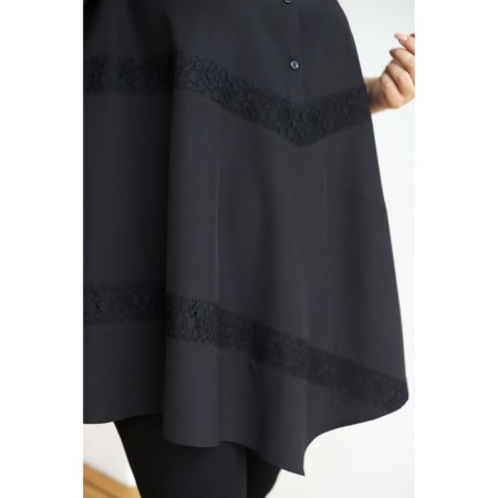 Female blouse, size 56, black color-4