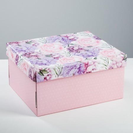 Gift folding box, packaging, “Flower Tale”, 31.2 x 25.6 x 16.1 cm-3