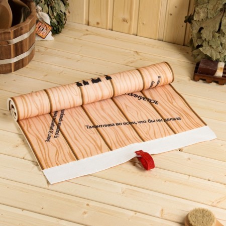 The rug-lane for the bath "The queen has no shortcomings", beige, 150 x 50 cm-2