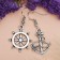 Earrings Metal "Sailor", Black Silver Color