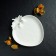 Porcelain dish with magistro sauce "Blanche. Strawberries ", d = 25 cm, white color