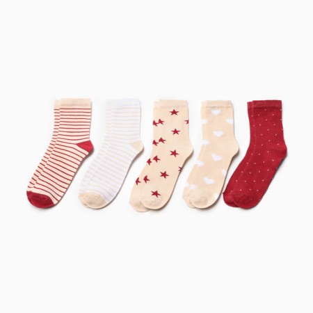 Set of female socks KAFTAN "New Year's miracles" size 36-39 (23-25 ​​cm), 5 pairs-1