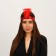 Carnival head bandage with a pen, red color