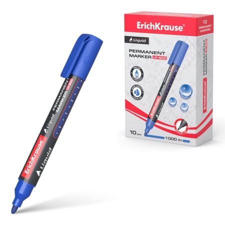 Permanent Erichkrause Liquid LP-600, 2.25 mm, alcohol-based liquid, blue