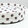Lowcost Lyncost Round, Poplin, 40 x 40 x 12 cm, white with paws