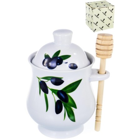 A jar for honey with a spoon GUTERWAHL PARTY TIME "Oliva"-1