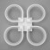 Rose chandelier 73W LED 3000-6000K 5840LM 49x49x8 cm