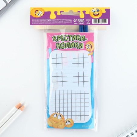 Set: Notepad with a game + 2 pencil "Crosses - Noliki"-7