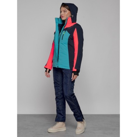 Ski costume female, size 44, dark blue color-4