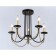 Suspended chandelier Ambrella TR9621/5 BK/CGD, E14, 5x40W D570x410 mm, black/gold