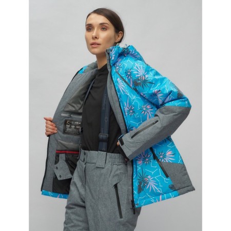 Ski suit female, size 48, blue color-5