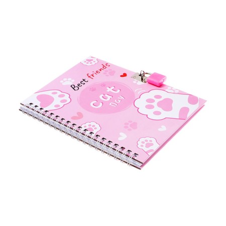 Gift notebook, 45 sheets, line, on the castle, on the crest, paws (17.8x13cm)-3