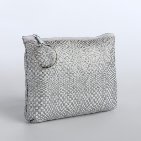 Women's wallet with lightning, silver color-1