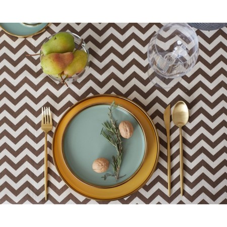 Baby Dolyana 145x145cm, zigzag ts. Brown, 100%PE, matting 200 g/m-4