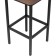 Stool Bar loft Metal/fabric, black/brown 35x35x65 cm