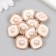 Button plastic for creativity "Pearl in a white square" 2.3x2.3x1.2 cm