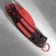 Wooden souvenir "Babois knife. Kerambit", red