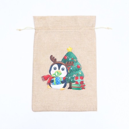 Gift bag with a thermal -monkley "Penguin", 20 x 30 cm-1