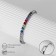 Bracelet with rhinestones "shine" on a puff, colored in silver