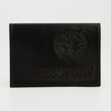 Cover for passport, black color