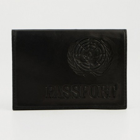 Cover for passport, black color