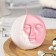 Figure candle "Sun and Moon", 6x2.5 cm, white-pink