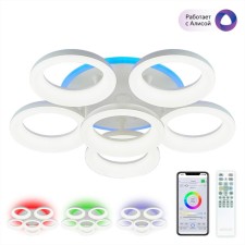 Светильник накладной Citilux «Паркер Смарт» CL225A160E 72х72х19,5 см, 6х15.8Вт, LED, цвет белый