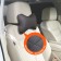 Siger pillow "Automobile Bone", on a car headrest, perforated eco -leather, rhombus, black