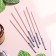 Set of candles in the cake, 6 pieces "Pink metallic", 15 cm