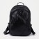 Women's backpack made of artificial leather with lightning, black color