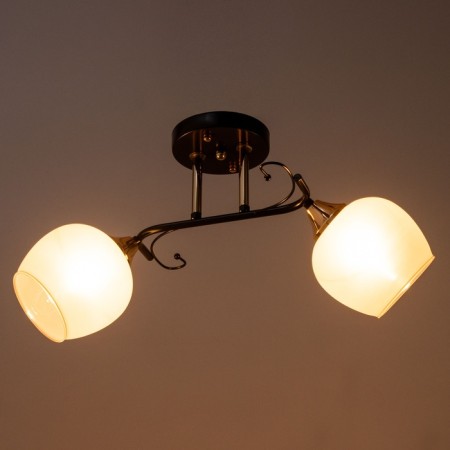 Acapulko chandelier 2x60W E27 is brown, gold 48x28x24cm-2