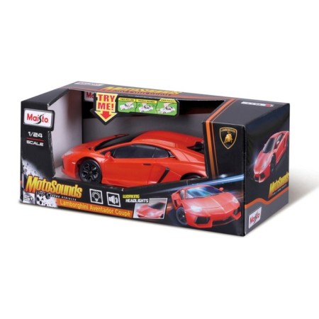 MASTO LAMBORGHINI Aventador machine, with light and sound, 1:24, Orange color-1