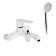 Accoona A6366G bathtub, with shower set, silumin, white color
