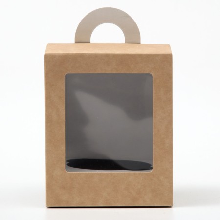 Packaging for one cupcake, craft, 9.2 x 9.2 x 11.1 cm-2