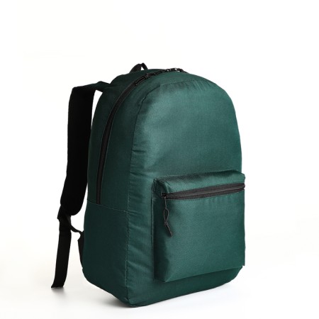 Youth backpack with lightning, external pocket, green color-2
