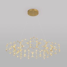 Светильник подвесной Eurosvet Uma 90169/15, LED, 69 Вт, 3000К, 4530Лм, 1060х1060 мм, цвет медь