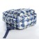 School backpack from textiles on lightning, 3 pockets, blue color