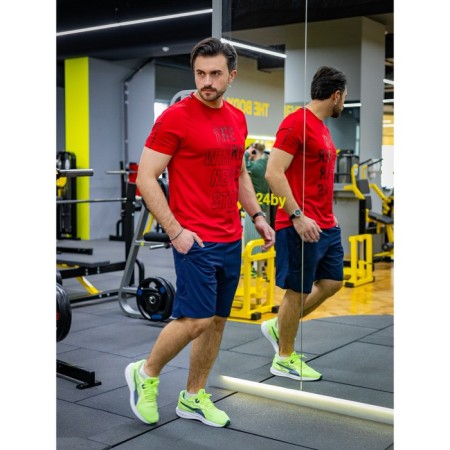 Sports T -shirt male ise, size 48, red color-5