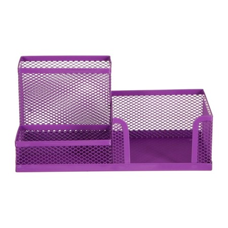 Chancellery trifle stand, 3 compartments, mesh, metal, lilac-2