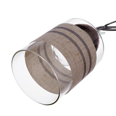 Chandelier 10066/2 2 xe27, 40W brown+chrome 56x20x21 cm-3