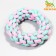 Cable toy "Wicker Ring", up to 15 cm, up to 160 g, pink/mint