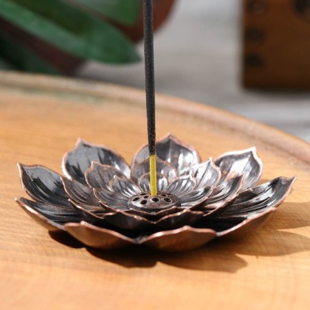 Cop for any incense "lotus", copper color, d = 8.8 cm