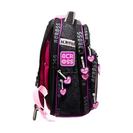 School backpack by Ergon. Spray Across 178 35*26*14 Virgo + Pen, Mesh Ser/Rose 24-178-10-2