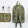 Male backpack on lightning, external pocket, “ZFTS”, Camouflage color/Haki