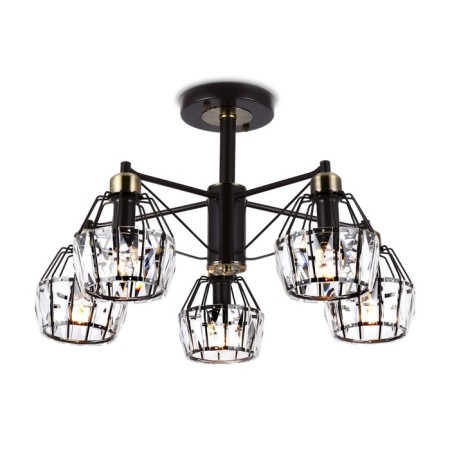Crystal chandelier with Ambrella Light, Traditional, TR5870, 5HE14, Dark Coffee, Bronze-1