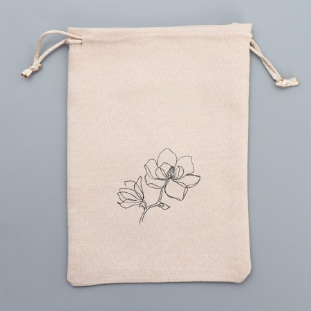 Bag gift suede "Flower", 13 x 18 cm +/- 1.5 cm-3