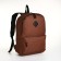 Youth backpack with lightning, external pocket, brown color