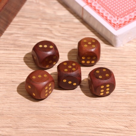 Board game 2V1 (cubes + deck of cards) 11.5x11.5x3.5 cm, tree shisham-3